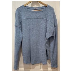 So Blue Cozy Long Sleeve Ribbed T-Shirt Juniors Size XXL (2XL)